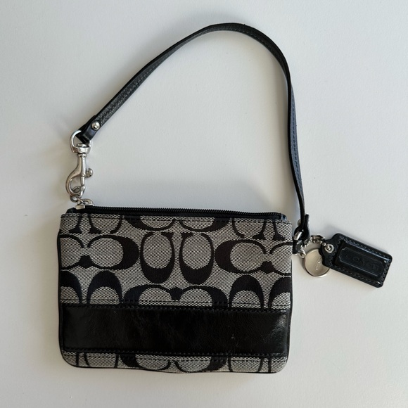 COACH Signature Logo Corner Zip Wristlet - Picture 4 of 6